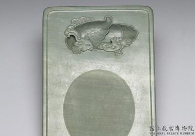 图片[2]-Songhua inkstone with fish fossil inlay and paired phoenixes pattern, Qing dynasty, Kangxi reign (1662-1722)-China Archive